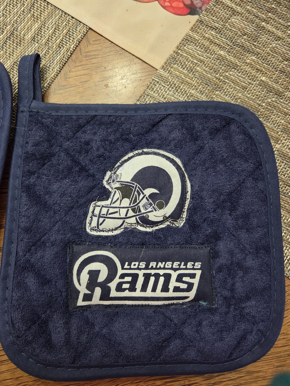 Los Angeles Rams Navy Quilted Pot Holder